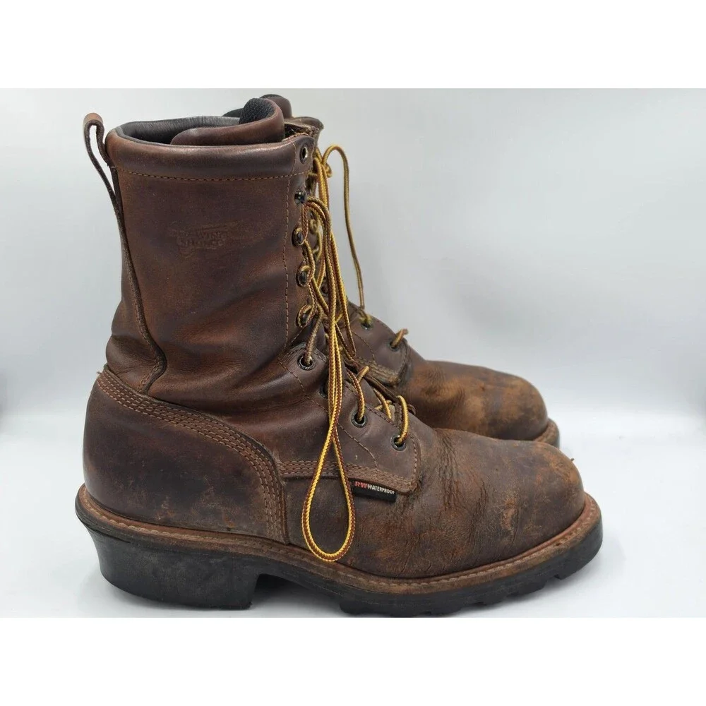 Red Wing 4420 Loggermax Work Boots Mens Size 9 EE Waterproof Steel Toe 9 Inch